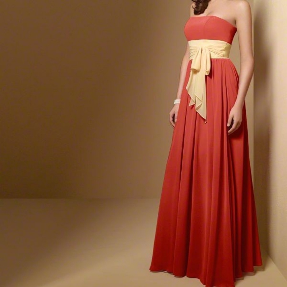 Alfred Angelo Persimon Sunshine Chiffon Gown 14